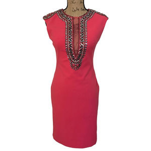 Sue Wong Pink Embellished Dress Size 2